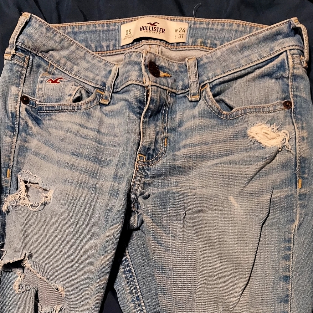 Hollister Distressed Bootcut Jeans